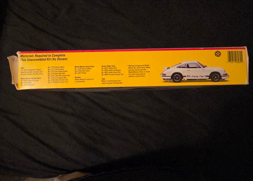 Vintage Testors 1/24 Porsche 911 Carrera '73. New Open Box